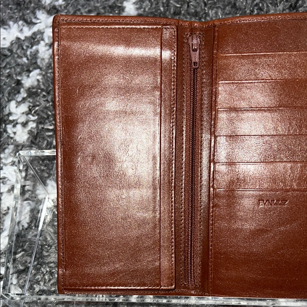 EUC Authentic Vintage Bally Dolce Brandy Calf Long Wallet - Picture 13 of 16